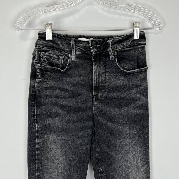 Frame Denim Womens Le One High Rise Skinny Jeans Crop Gray Hughes size 23-28 - Picture 4 of 13